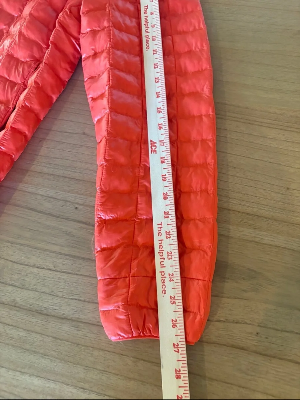 North Face Quilted Puffer Jacket Men Size Large Orange and Black Full Zip Hooded